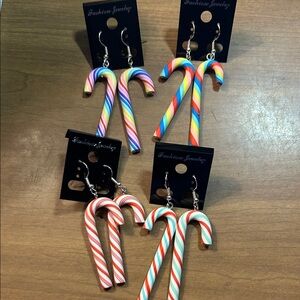 Colorful Candy Cane Earrings